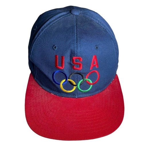 STARTER Other - Vintage Starter USA Olympic Team Go for the Gold Snapback Blue Red Hat Cap